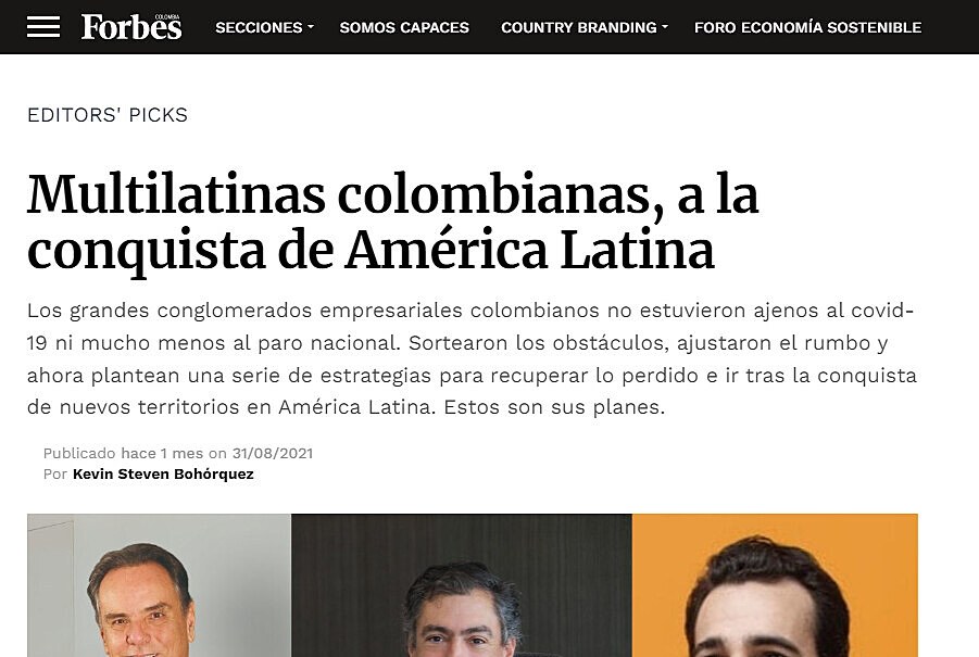 Multilatinas colombianas, a la conquista de Amrica Latina